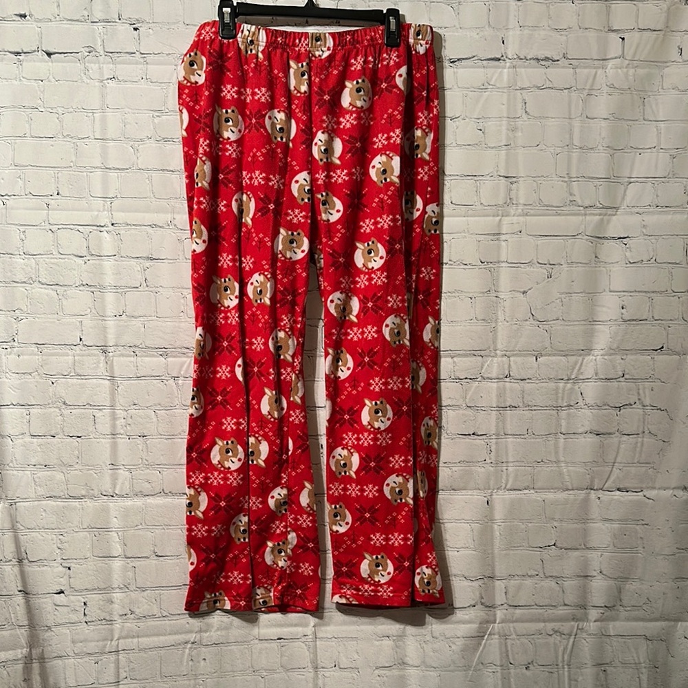 Roudolph Red Nose Reindeer Christmas Pajama Pants